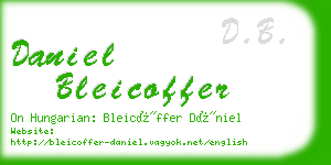 daniel bleicoffer business card